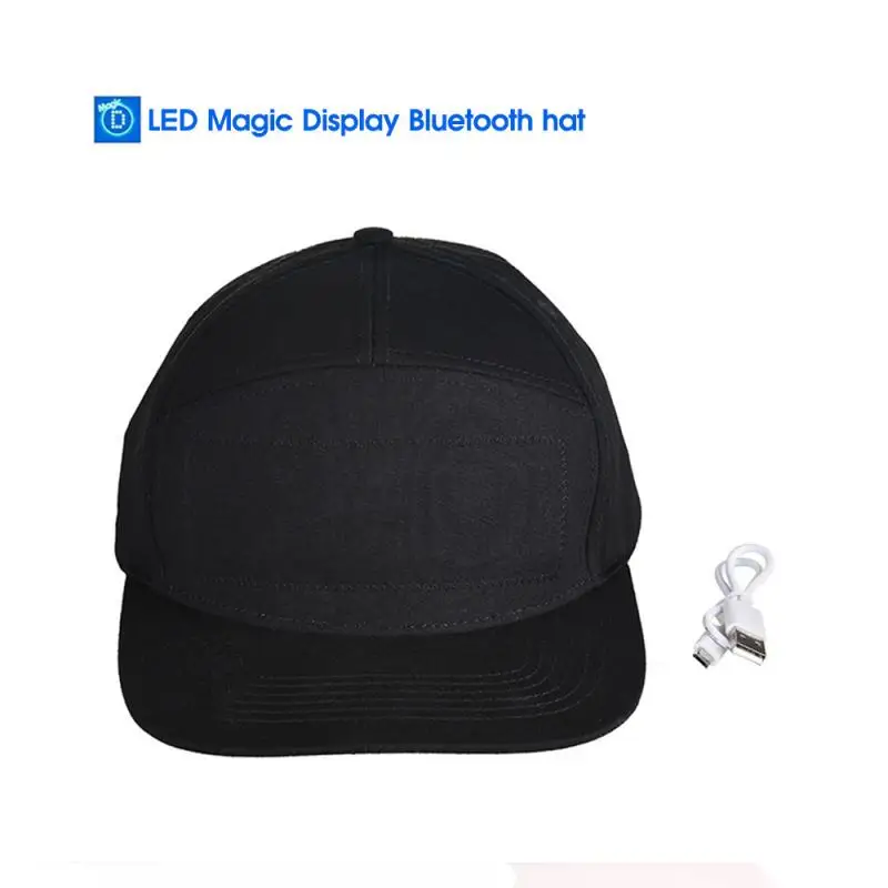Bluetooth LED крутая шапка программируемая прокручивающаяся бейсбольная кепка с