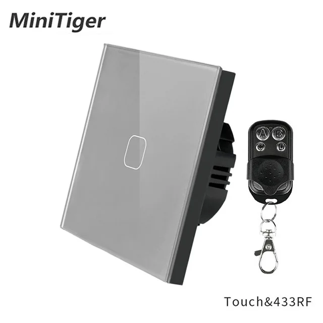 Беспроводной светильник ключатель Minitiger RF433 для умного дома 1/2 клавиш 1 канал |
