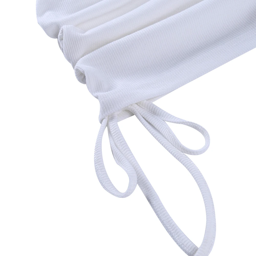 

Women Sexy Halter Backless Dress Fashion Drawstring Solid Color Dress for Women Ladies