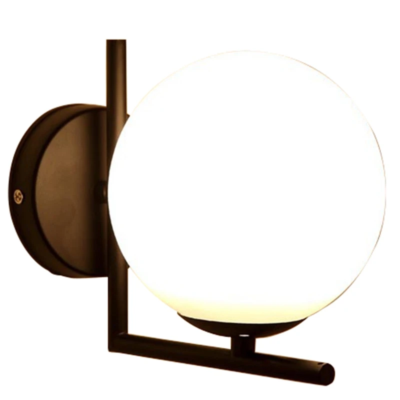 

Хит продаж, светодиодная настенная лампа в современном стиле, настенная лампа в скандинавском стиле со стеклянным шаром, настенная лампа дл...