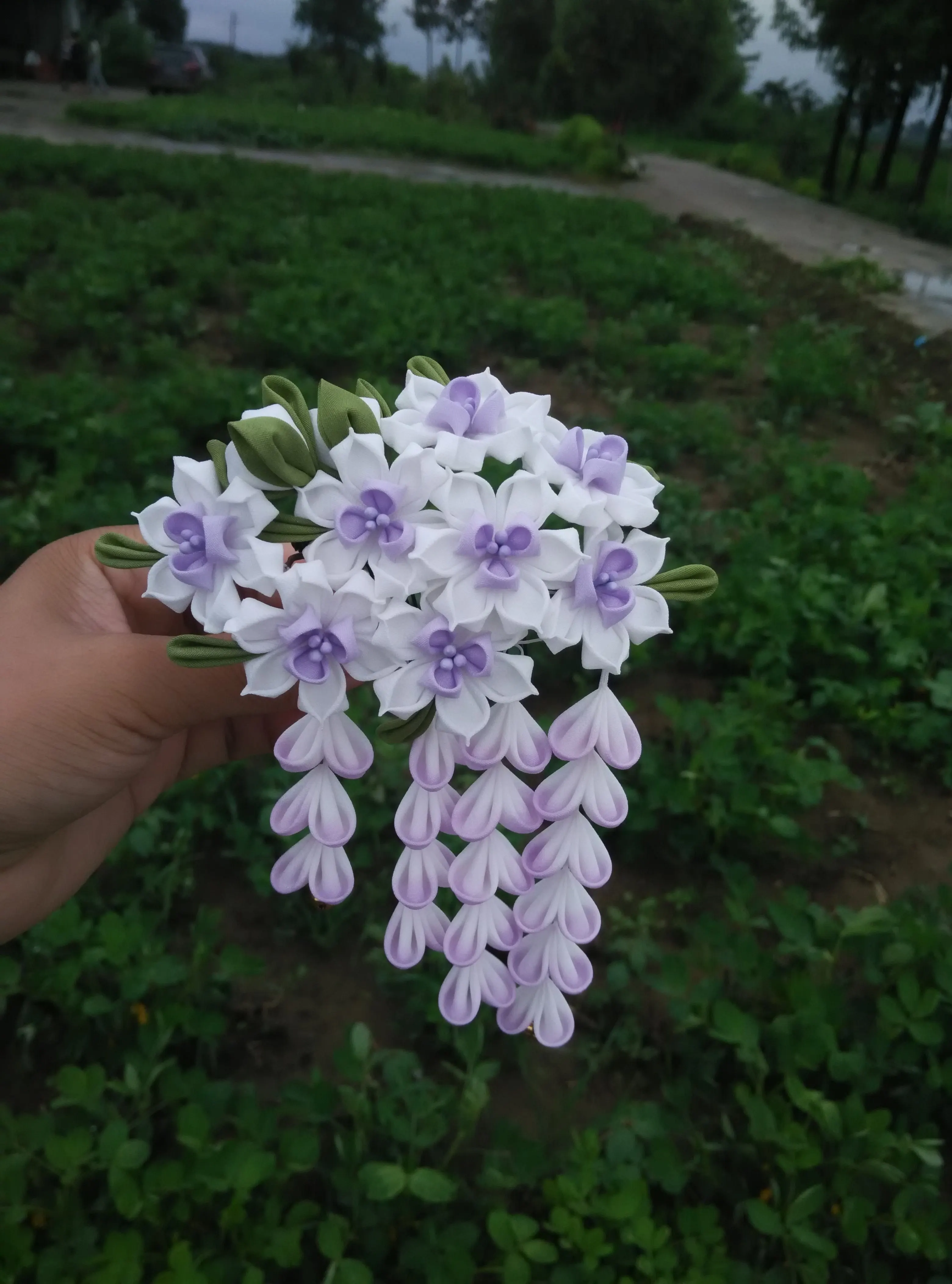 Персонализированные фиолетовые нарциды LALAVARA гребни для волос японские