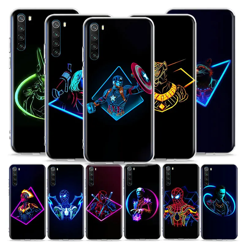 

Marvel hero color for Xiaomi Redmi Note 10 10S 9 9T 9S 9Pro Max 8T 8Pro 8 7 6 5 Pro 5A 4 Soft Transparent Phone Case