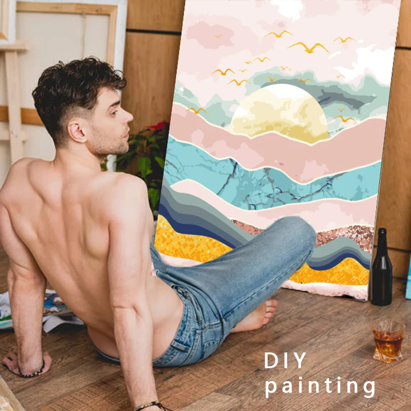 DIY живопись по номерам Современная Настенная картина уникальный подарок для