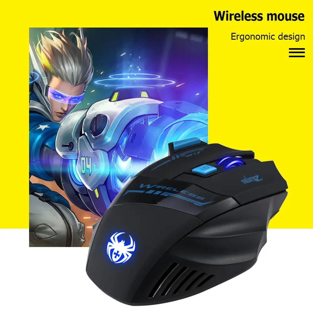 

F-14 2.4GHz Wireless Optical Mouse USB Receiver 7 Buttons 4 Gears 600-2400DPI Adjustable Ergonomic Gaming Esports Mice