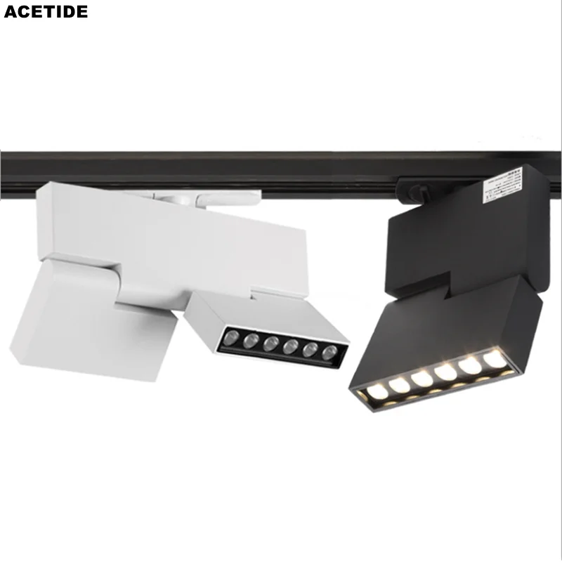 

LED Track Light Adjustable Spotlight Wall Light 12W 24W Track Lighting For Shop Hotel Wall Painting Decoration Rail Spotlights