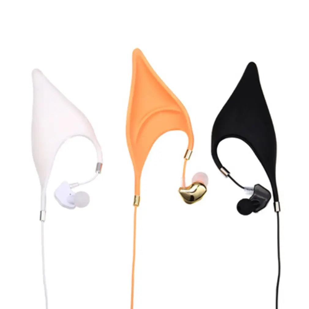 

Elf Cartoon Earbuds Earphones In-Ear Headphones Hands-Free Headset With Mic For Huawei Xiaomi Samsung Elf Ears For kids Gifts