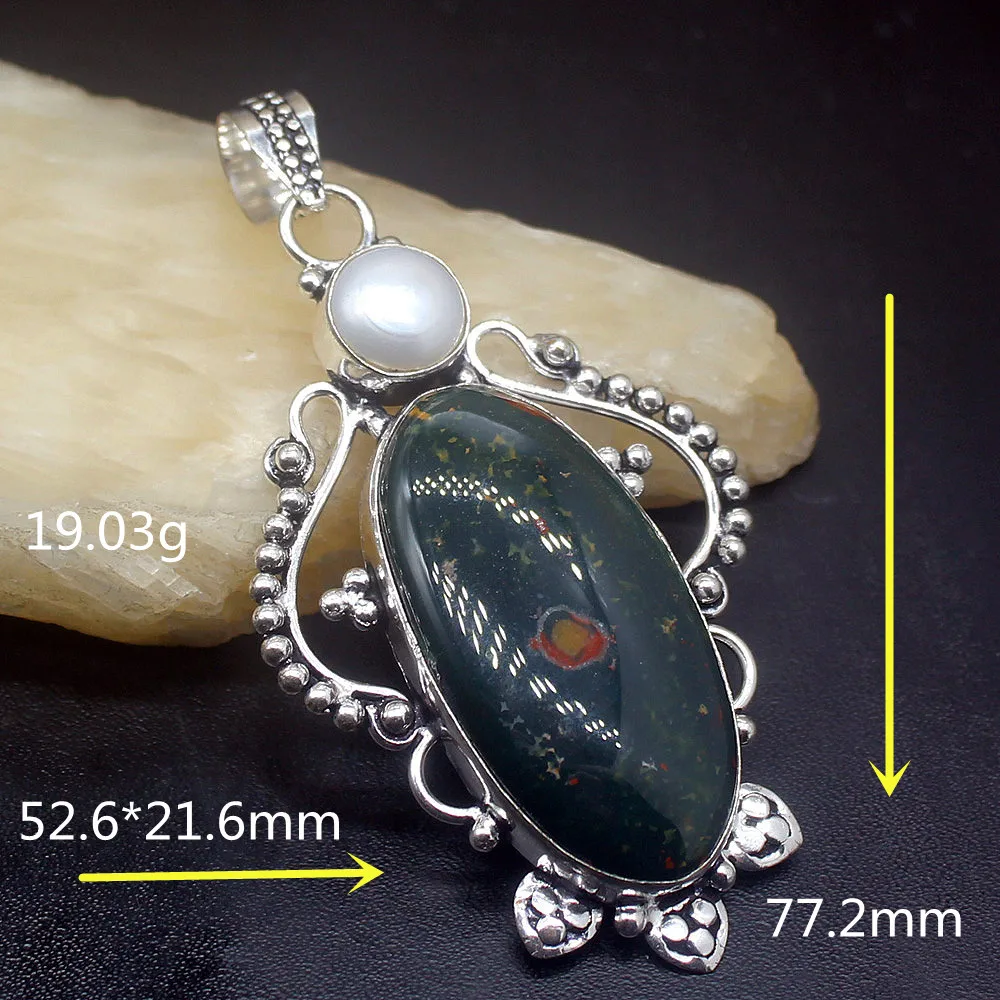 Украшения Gemstonefactory Большая распродажа 925 серебро Морская отложения Белый жемчуг обереги Женщины Дамы Подарки Ожерелье Подвеска 0327.