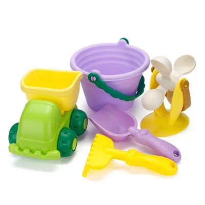 Soft Silcone Sand Play Set Beach Toy Water Children Bath Small Bucket Kid Dig Baby Spatula Filter Tool AA50 | Игрушки и хобби