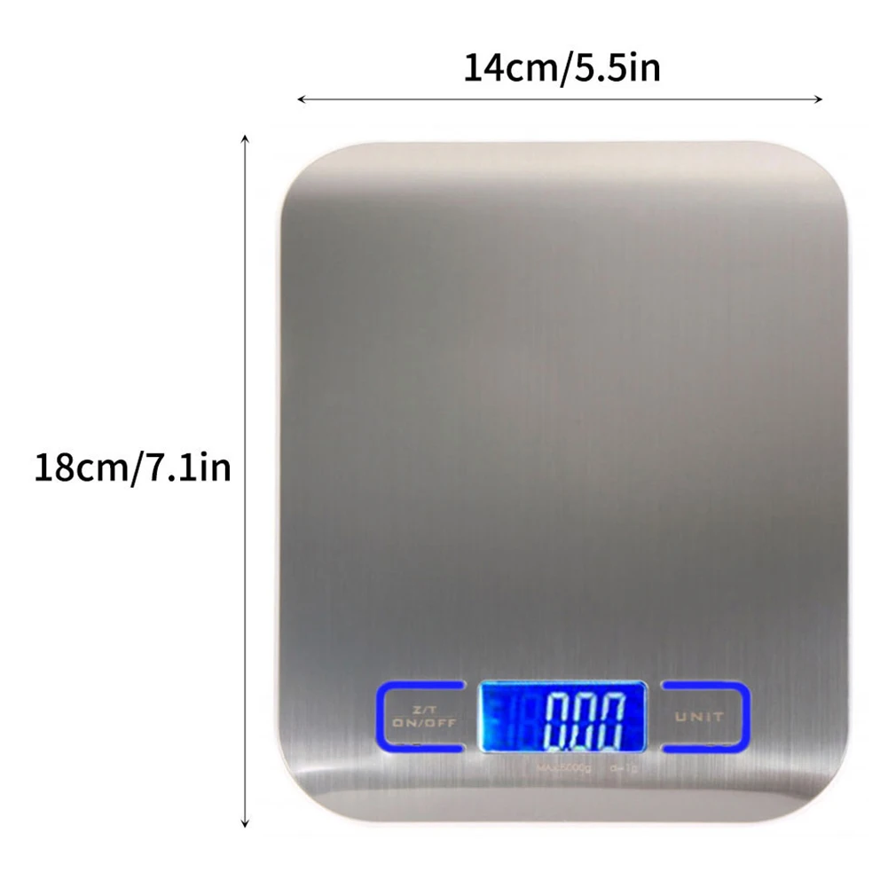 

Digital MultiFunction Kitchen Stainless Steel Scale 5kg With LCD Display Digital Kitchen Baking Cooking Scales Kitchen Supplies
