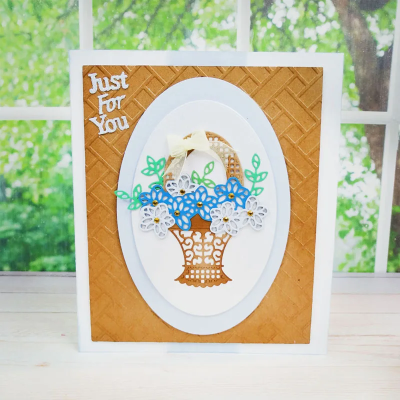 Цветущая корзина металлические штампы трафареты для цветов высечки