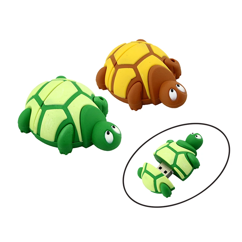 Картонная флеш-накопитель USB Cartoon Tortoise Sea Turtle Pen 8 ГБ 16 ГБ 32 ГБ 64 ГБ 128 ГБ 256 ГБ Пендрайв Флешка Диск Подарки