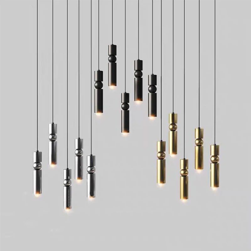 

Home Modern minimalist light luxury creative restaurant window bar bedside lamp single head golden chandelier