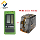 Нивелир лазерный Norm, самонивелирующийся, зеленыйкрасный лазер с линейным приемником, вертикальный и горизонтальный измерительный инструмент с импульсным режимом