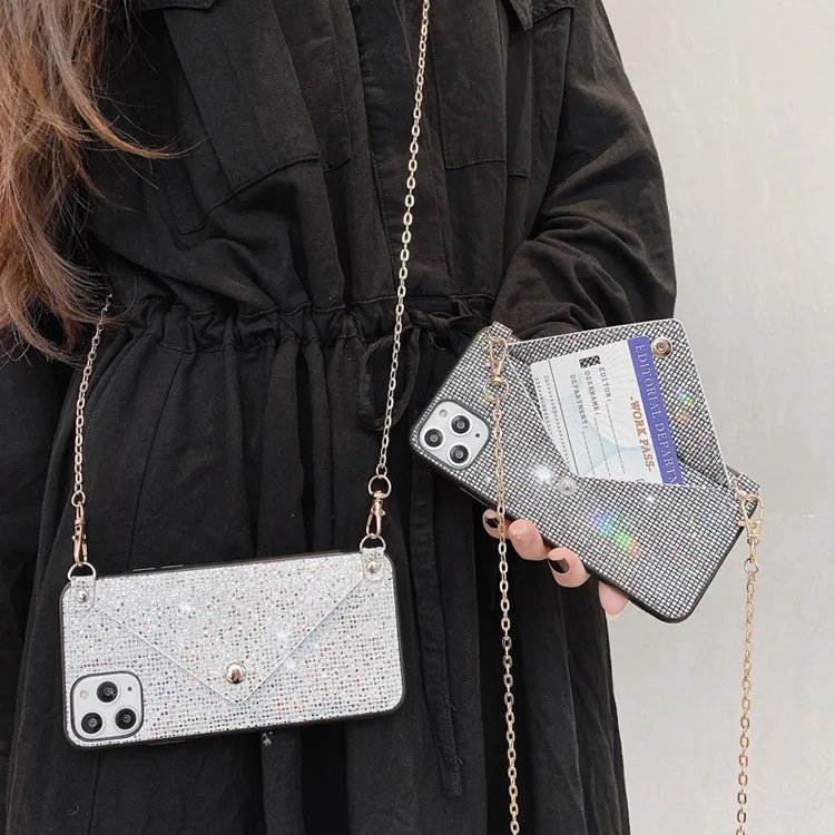 

Crossbody Coin Purse Applicable Iphone11pro max Phone Case Rhinestone for iphone11 11pro
