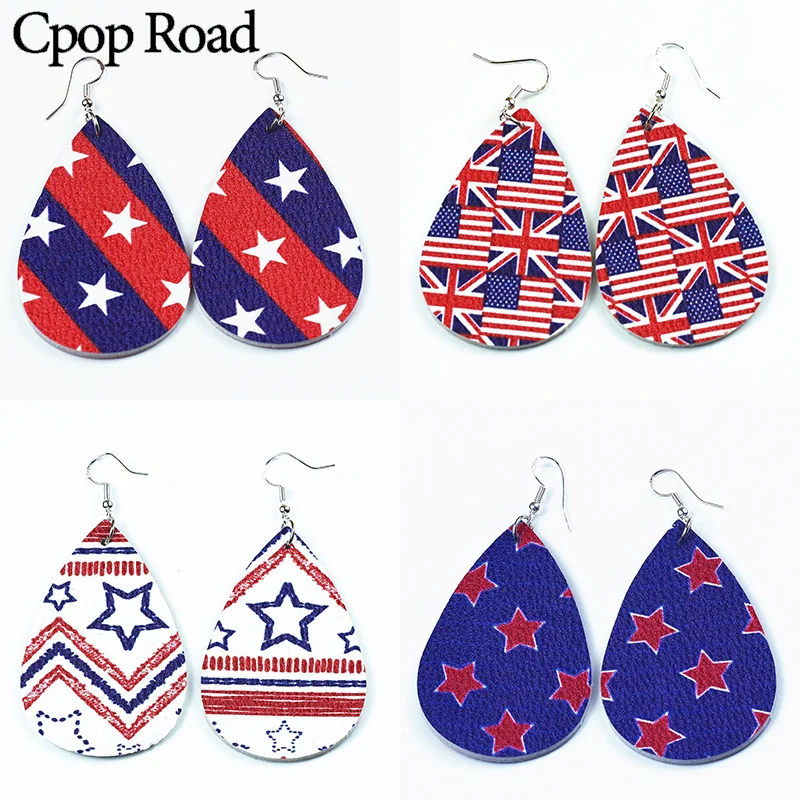 Cpop Модные леопардовые серьги из искусственной кожи с граффити модные ювелирные