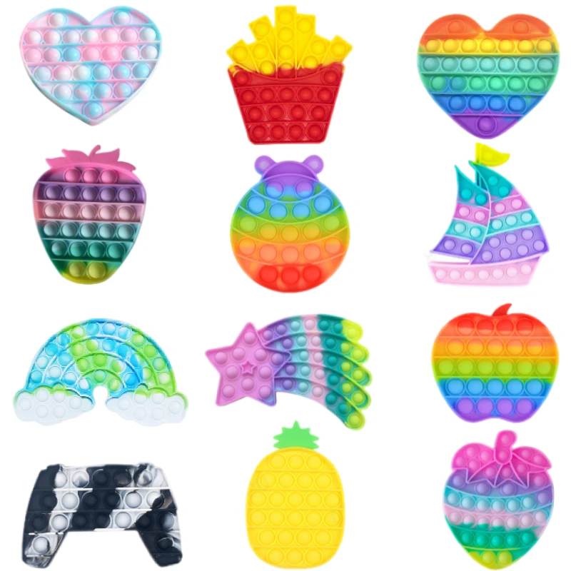 

Фиджет-Спиннер, квадратная антистрессовая новая пузырьковая Радуга для рук, сжимаемые попки, снятие стресса для взрослых