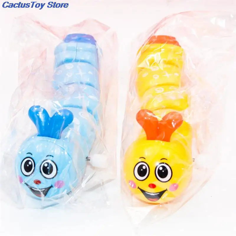 1Pc Plastic Caterpillar Wind Up Toy Funny Clockwork Kid Educational |