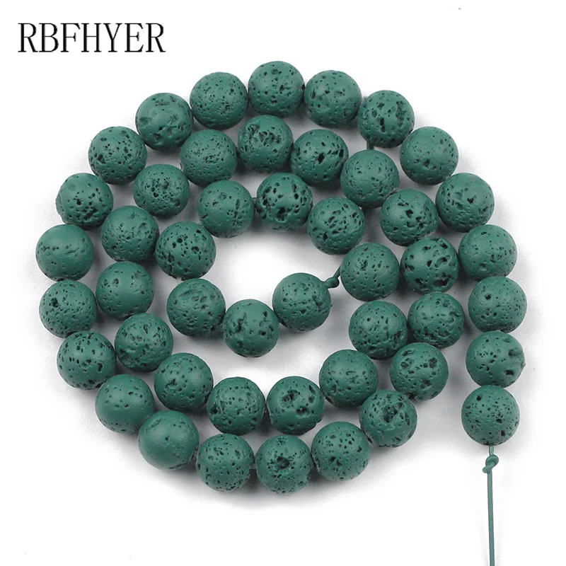 Натуральный камень RBFHYER резиновые темно зеленые зеркальные бусины круглые