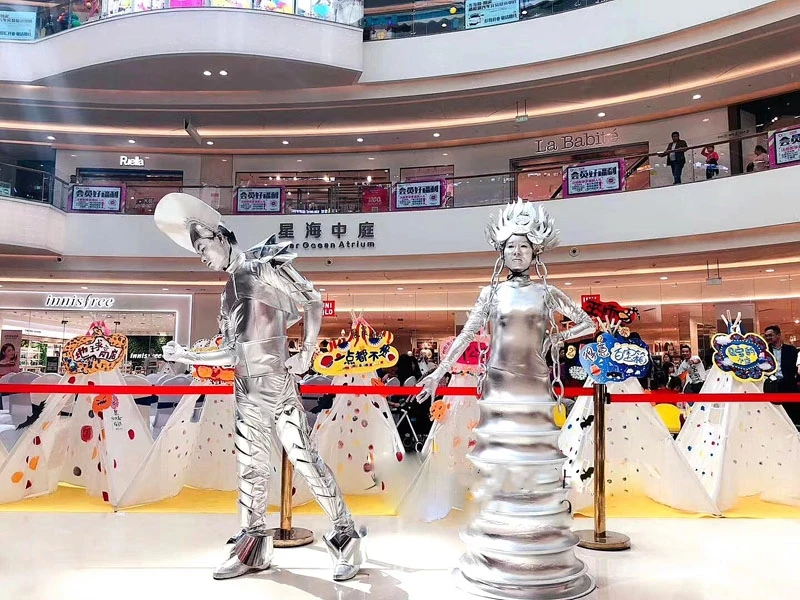 Серебряный костюм королевы космоса шляпа будущей технологии шоу сценическая