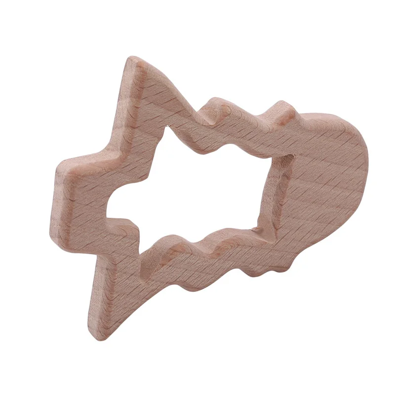 

Baby Food Grade Wooden Teether Beech Wooden Christmas Tree DIY Teething Nursing Necklace Charms Baby Teether