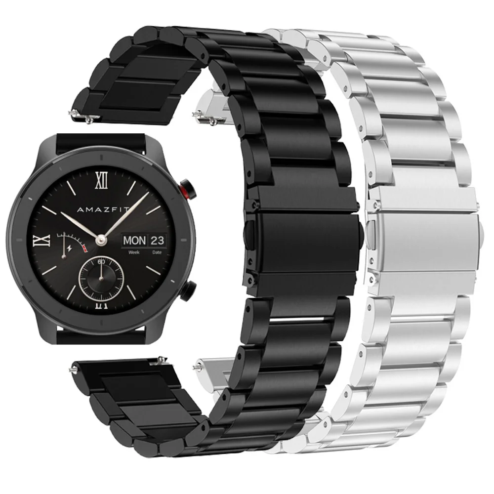 Ремешок из нержавеющей стали в деловом стиле для Huami Amazfit GTR 42 мм Bip сменный