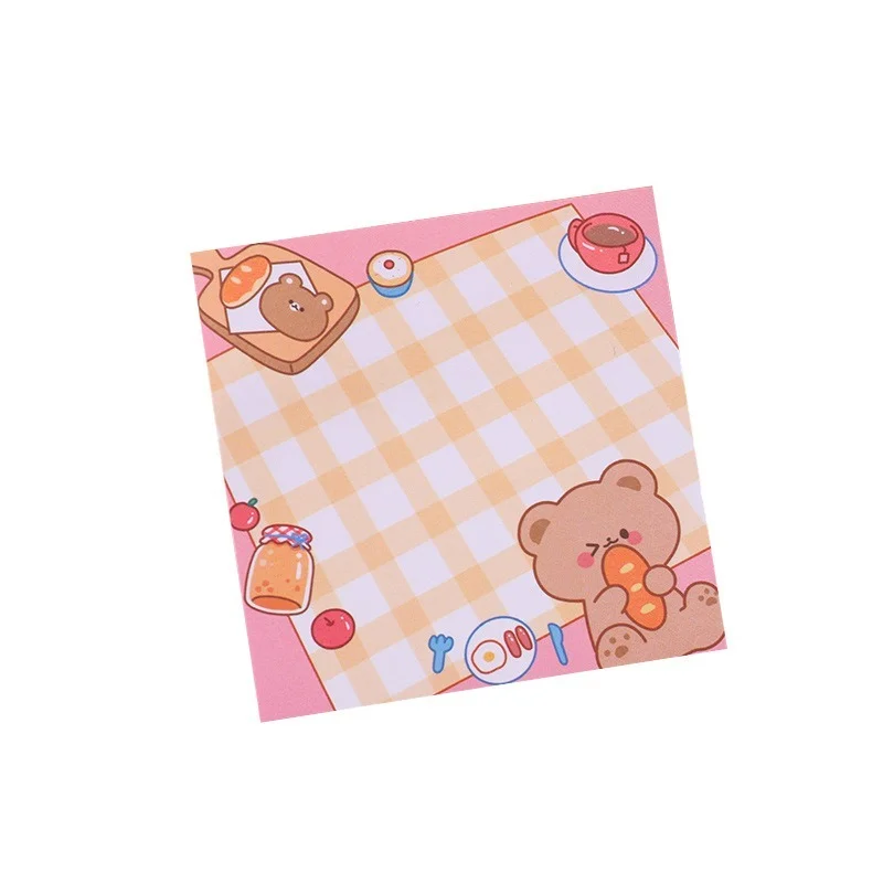 

Bear Memo Pad Creative Student Kawaii Stationery Memo Pad N Times Post-it Notes Office Accessories School Supplies