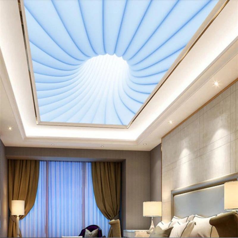 Пользовательские большие обои 3d вилла гостиная потолочные современные