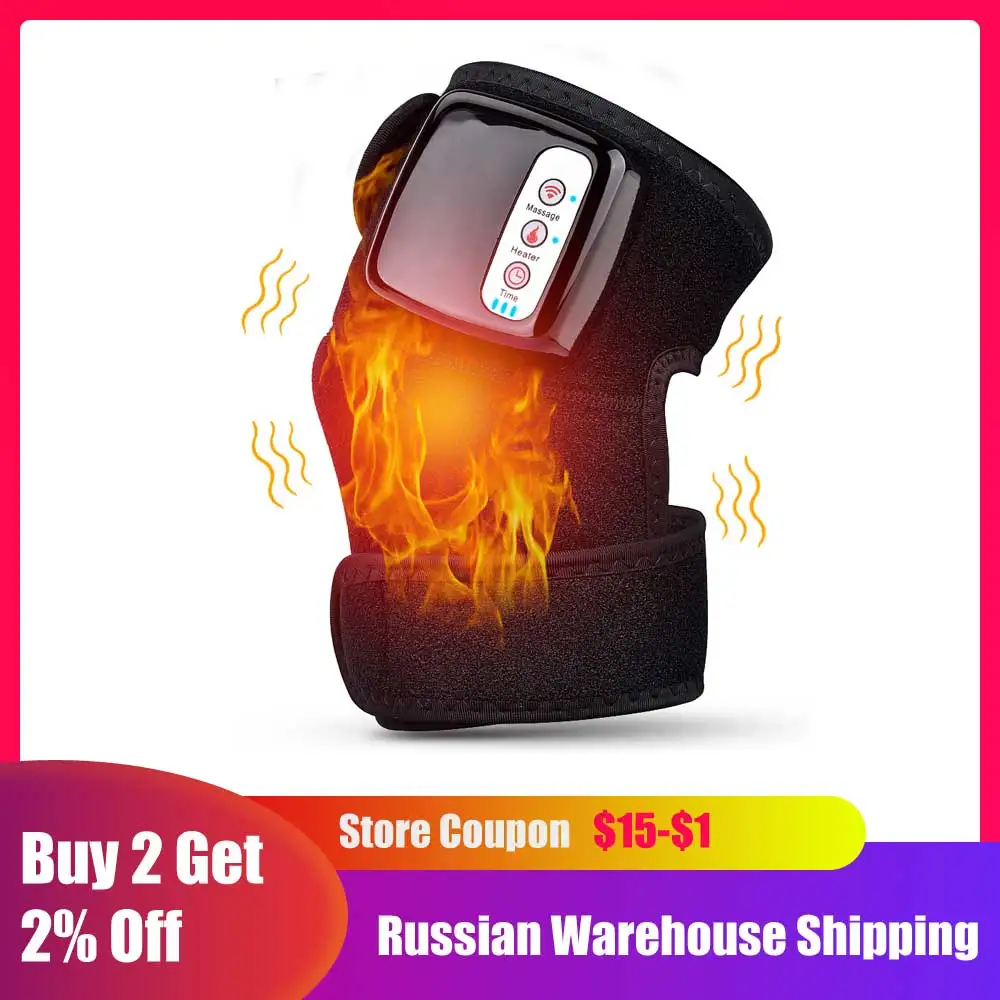 Arthritis Knee Pain Relieve Massage Joint Physiotherapy Heated Magnetic Vibration Brace Support Wrap Rehabilitation Body Massage