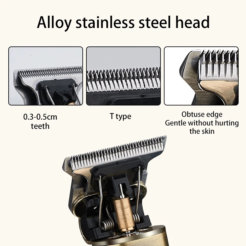 T машинка для стрижки волос Электрический триммер Беспроводная Бритва 0 мм мужчин