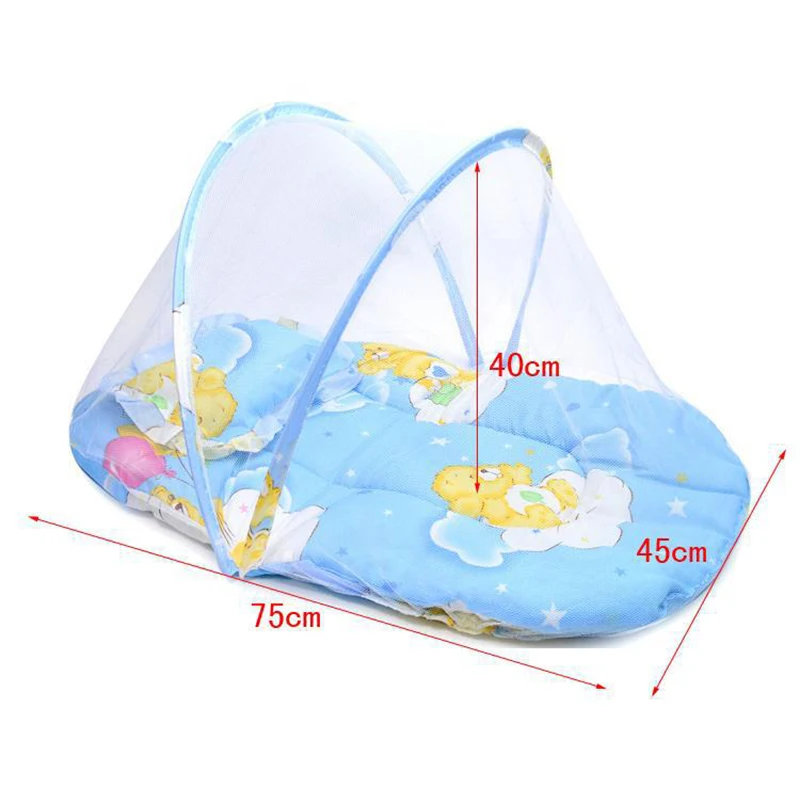 

Foldable Portable Baby Kids Infant Bed Dot Zipper Mosquito Net Tent Crib Sleeping Cushion Collapsible Mosquito Net
