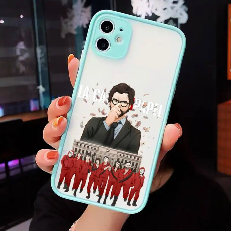 

La Casa de papel Phone Case Matte Transparent For iPhone 12 Mini 11 Pro XR XS Max 7 8 Plus