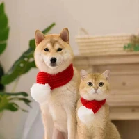 christmas gift pet scarf cats and dogs bib big dog new year gifts winter universal red warm wool scarf variety models