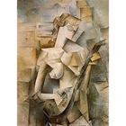 Картина знаменитого Пикассо девушка с мандолином 5D Сделай Сам алмазная живопись полная квадратнаякруглая Алмазная вышивка JX767