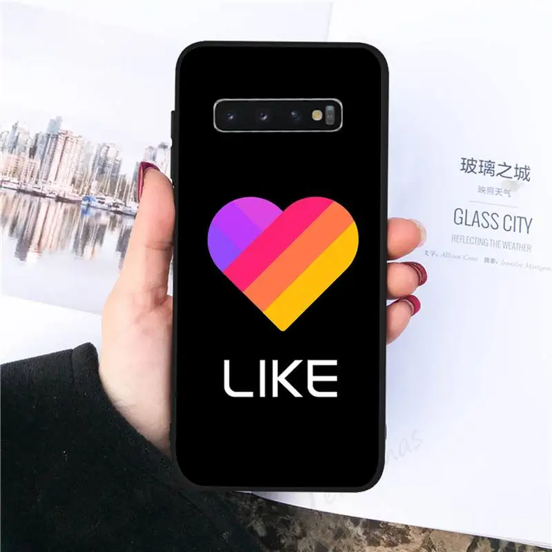 

Likee Funny cat love heart Phone Case For Samsung galaxy S 8 9 10 20 21 30 A 30 50 51 70 note 10 plus Ultra 5g