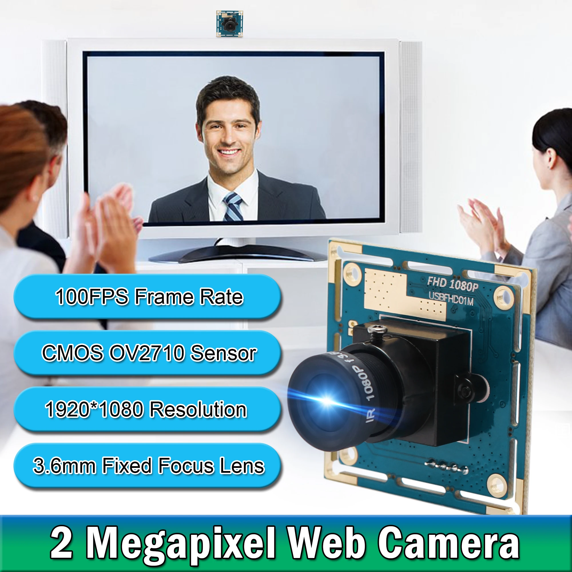 2MP CMOS OV2710 2 8 мм объектив YUY2 и MJPEG супер мини 1080p Oem Usb Камера производителя модулей