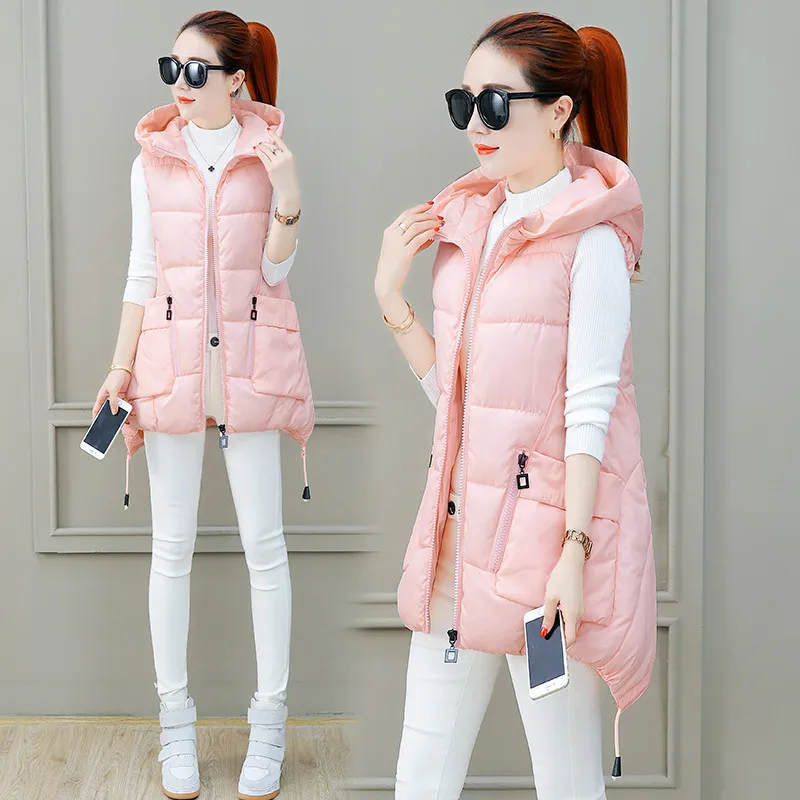 

Женский жилет без рукавов, осенне-зимний хлопковый жилет большого размера для студентов, AH428, 2020