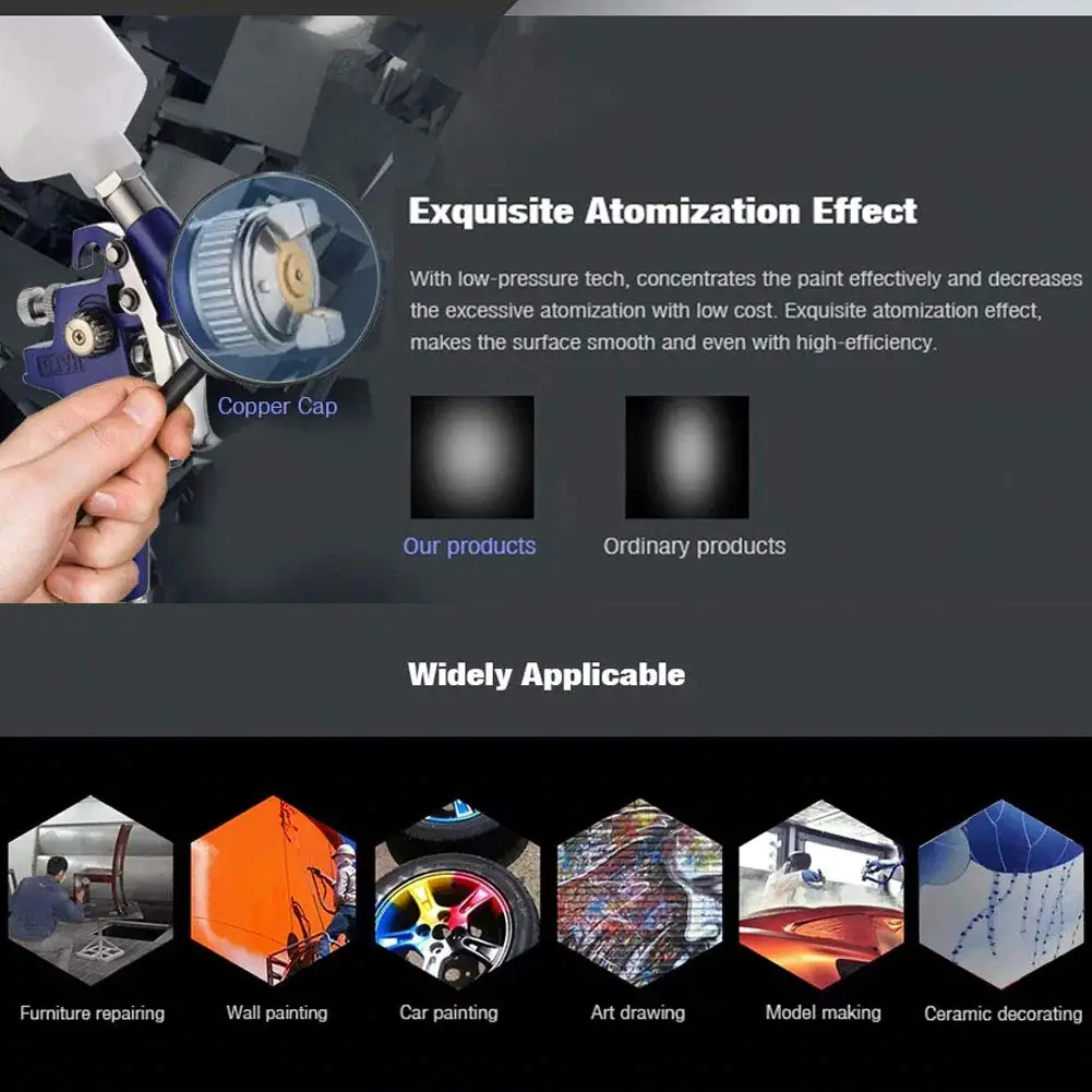 Горячая Распродажа Мини HVLP воздуха Краски спрей Пистолеты инструмент детали