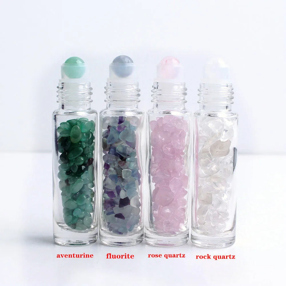 1PC Ball Bottle Essential Oil Natural Crystal Roller Gravel For 10ml Aromatherapy Healing Gift | Дом и сад