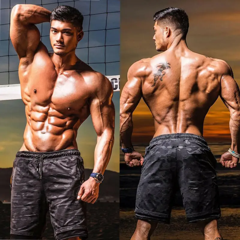 2019 летние мужские шорты для бега занятий спортом Фитнес в спортивном зале Для