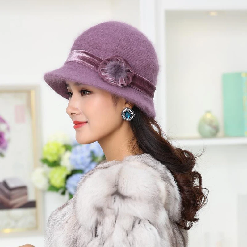 Стильная Горячая Распродажа зимняя женская вязаная Цветочная очень мягкий