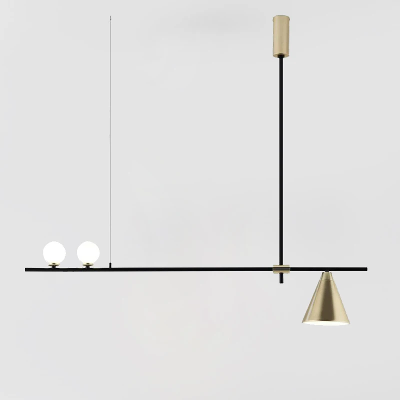 

New Nordic minimalist line chandelier restaurant lamp adjustable angle chandelier