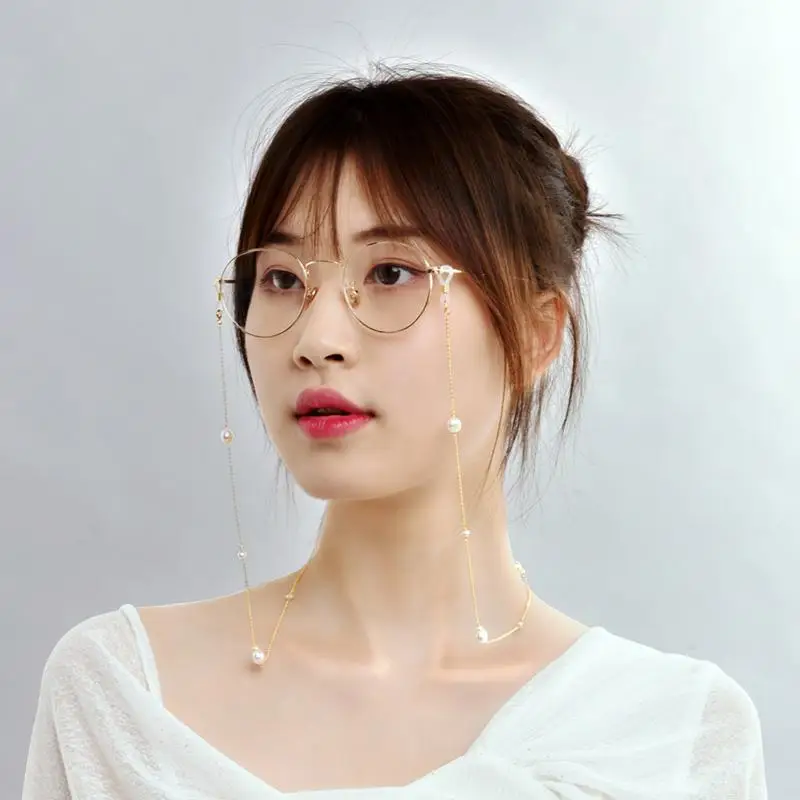 Цепочка для очков ZHIXI в ретро-стиле с натуральным пресноводным жемчугом простой