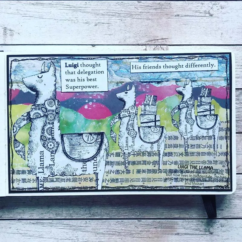 Штамп с ламой для скрапбукинга прозрачный силиконовый штамп изображением