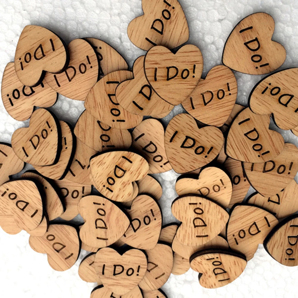 150 шт. лазерные украшения в виде сердца из натурального дерева | Дом и сад