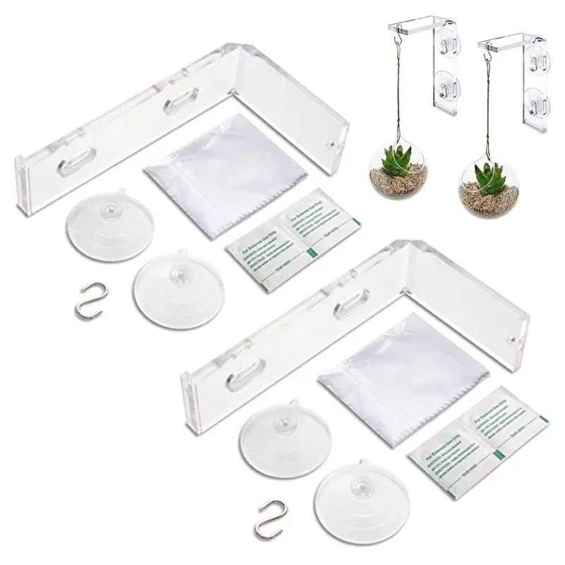 

2-Pack Suction Cup Window Hanger Hang Plants Indoors or Outdoors, Convenient Dropshipping