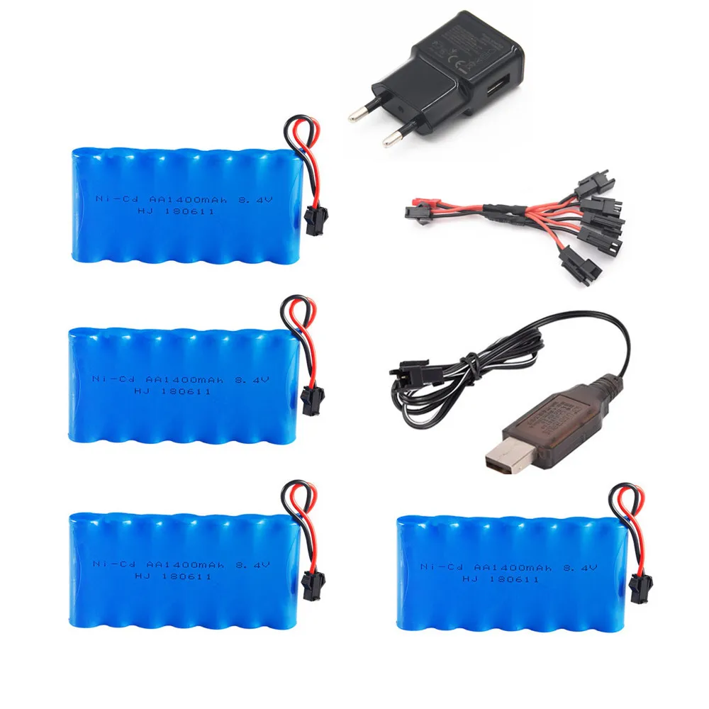Никель-кадмиевый аккумулятор 8 4 в 1400 мАч + зарядное устройство USB для