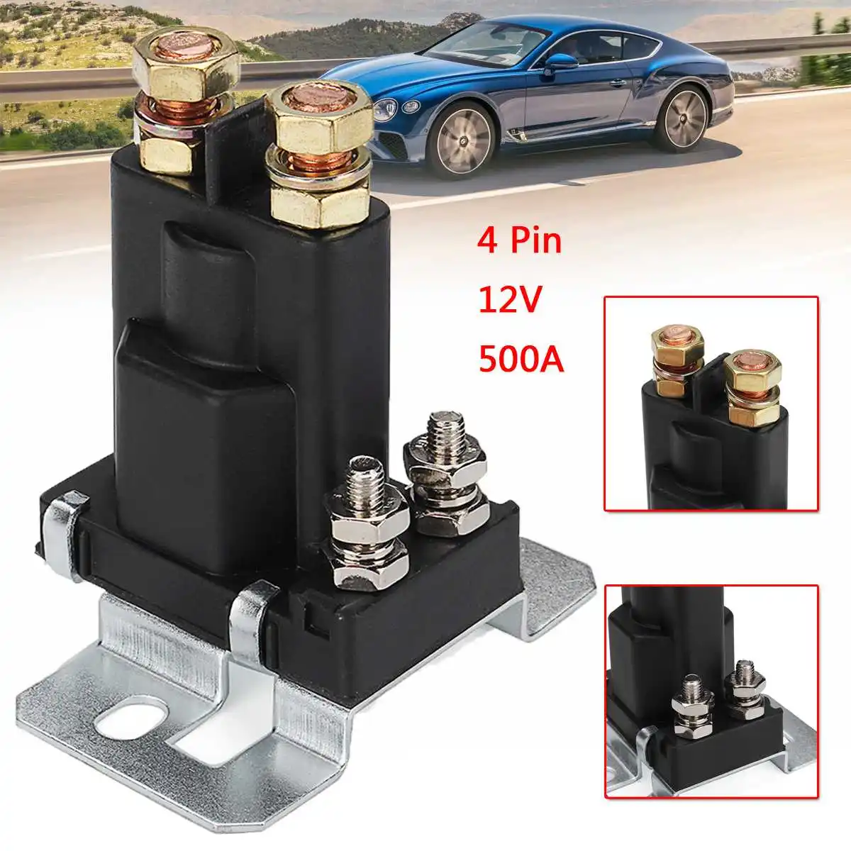 Универсальный 4 Pin 12V 500A автомобильный стартер ВКЛ/ВЫКЛ Выключатель питания