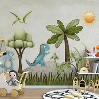custom photo wallpaper 3d cartoon dinosaur tree fresco childrens bedroom background wall papers mural papel de parede infantil