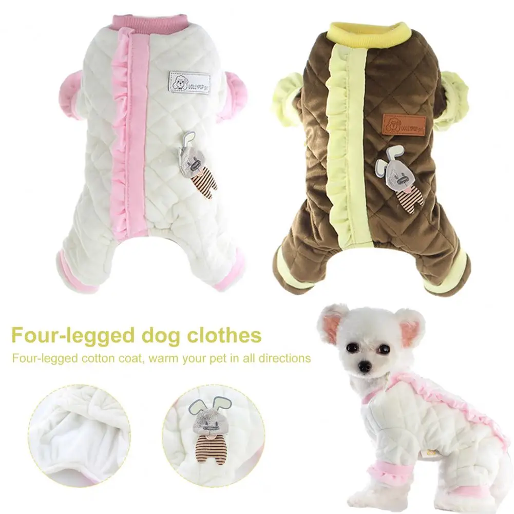 Женский комбинезон с круглым вырезом удобный Bichon утепленная одежда для домашних