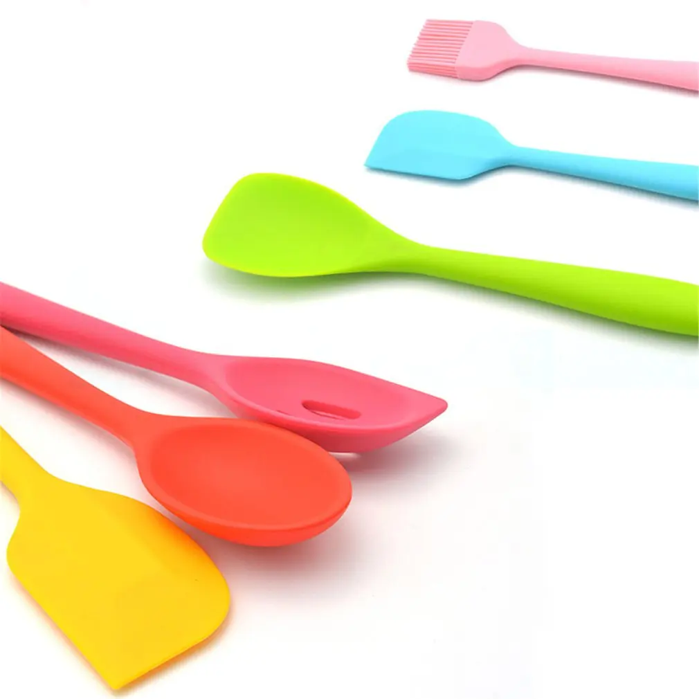 10pcs Colorful Kitchenware Silicone Heat Resistant Kitchen Cooking Utensils DIY Tools Cookware Gadgets | Дом и сад